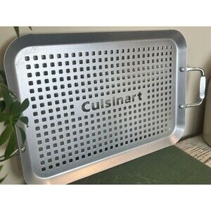 Cuisinart Non Stick Grill Topper Pan 14.5” x 10” Fish Veggies Meats Versatile